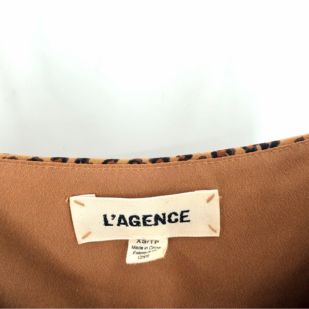 L’AGENCE Jane Leopard Print Adjustable Dainty Str… - image 7